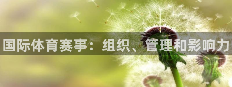 必一体育下载app下载：国际体育赛事：组织、管理和影响力
