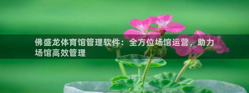 必一运动·(B-Sports)：佛盛龙体育馆管理软件：全方位